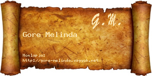 Gore Melinda névjegykártya